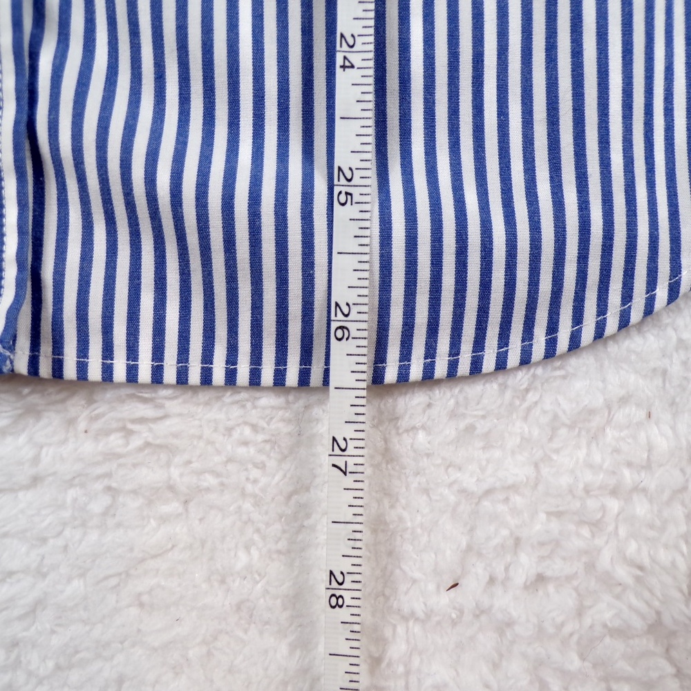 Lauren Ralph Lauren Men's Blue/White Striped Dress Shirt Size Medium - Picture 3 of 8